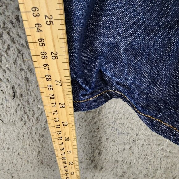 Levis Jeans Mens 30x32 501 Dark Wash Cotton Mid Rise Button Fly Classic Straight - Picture 8 of 13